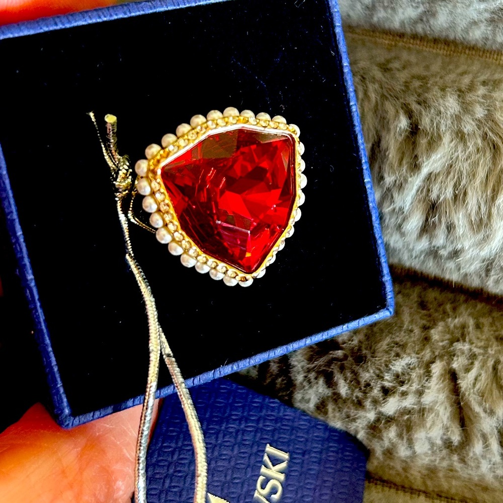 Swarovski Lucky Goddess Scarlet Cocktail Ring